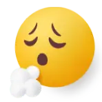 ため息をついているアイコン