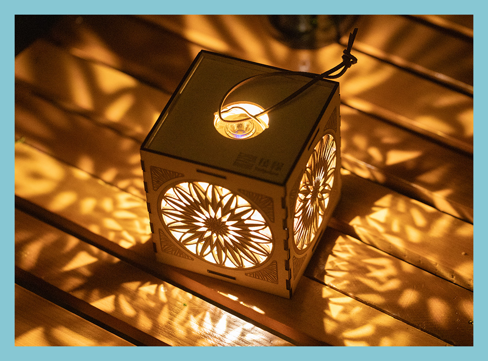 ランプシェード　木製　L