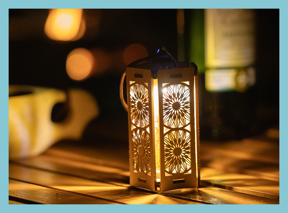 ランプシェード　木製　S